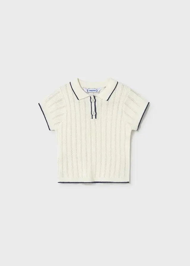 1104 POLO M/C TRICOT ECRU MAYORAL