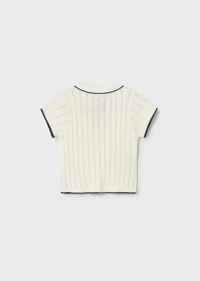 1104 POLO M/C TRICOT ECRU MAYORAL