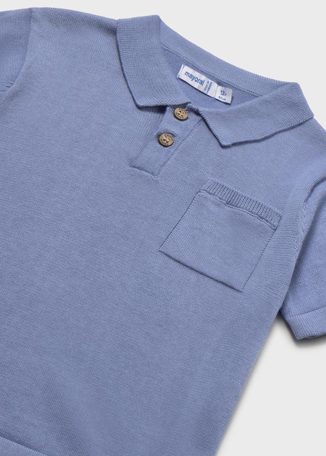 1109 POLO M/C TRICOT AZZURRO MAYORAL