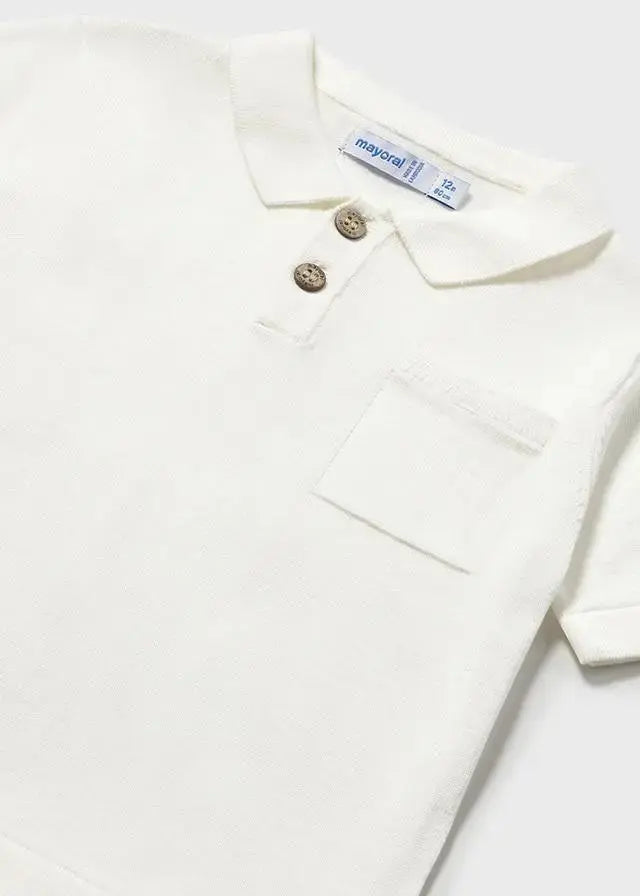 1109 POLO M/C TRICOT PANNA MAYORAL