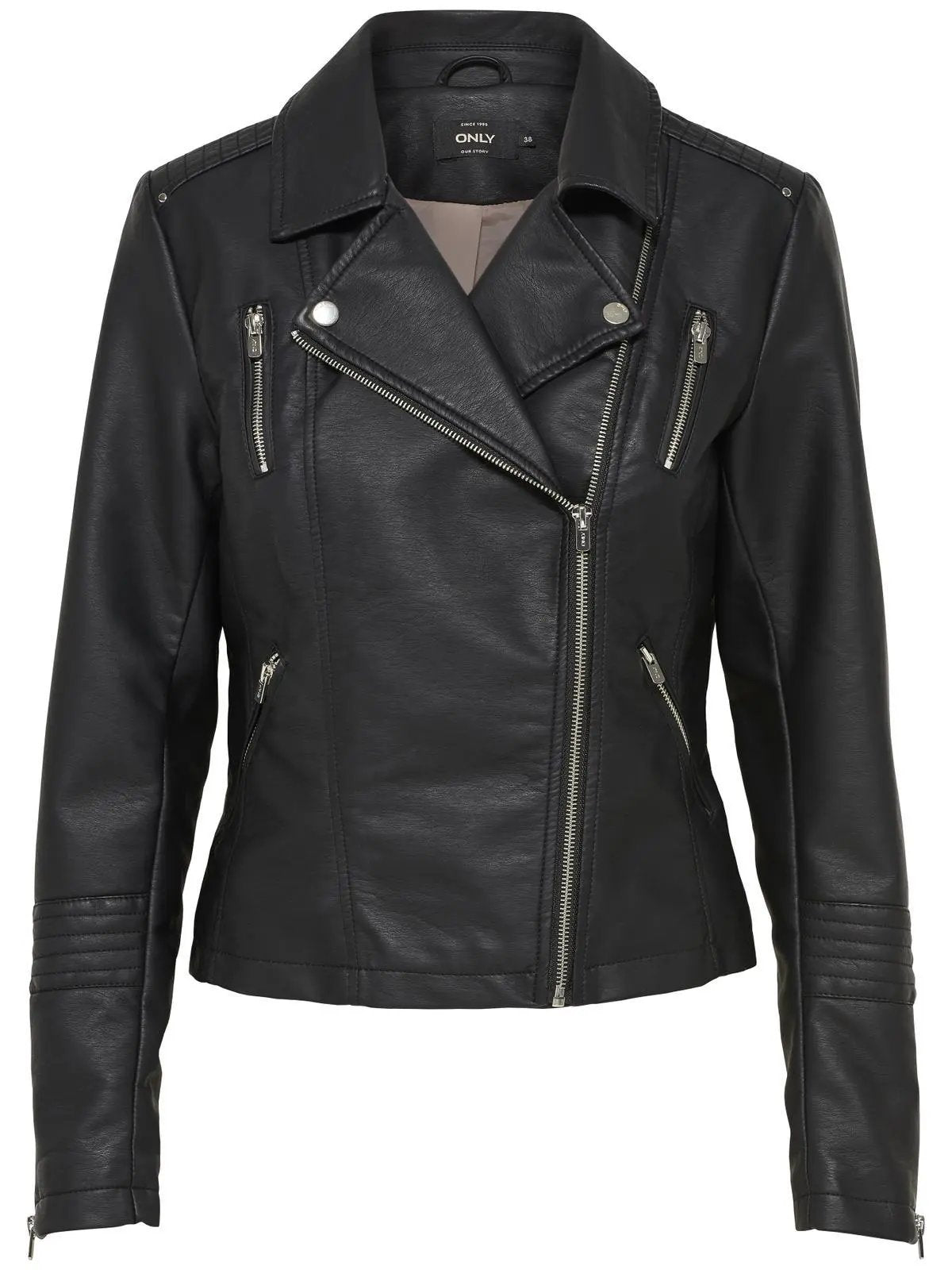 15153079 ONLGEMMA FAUX LEATHER BIKER NERO ONLY