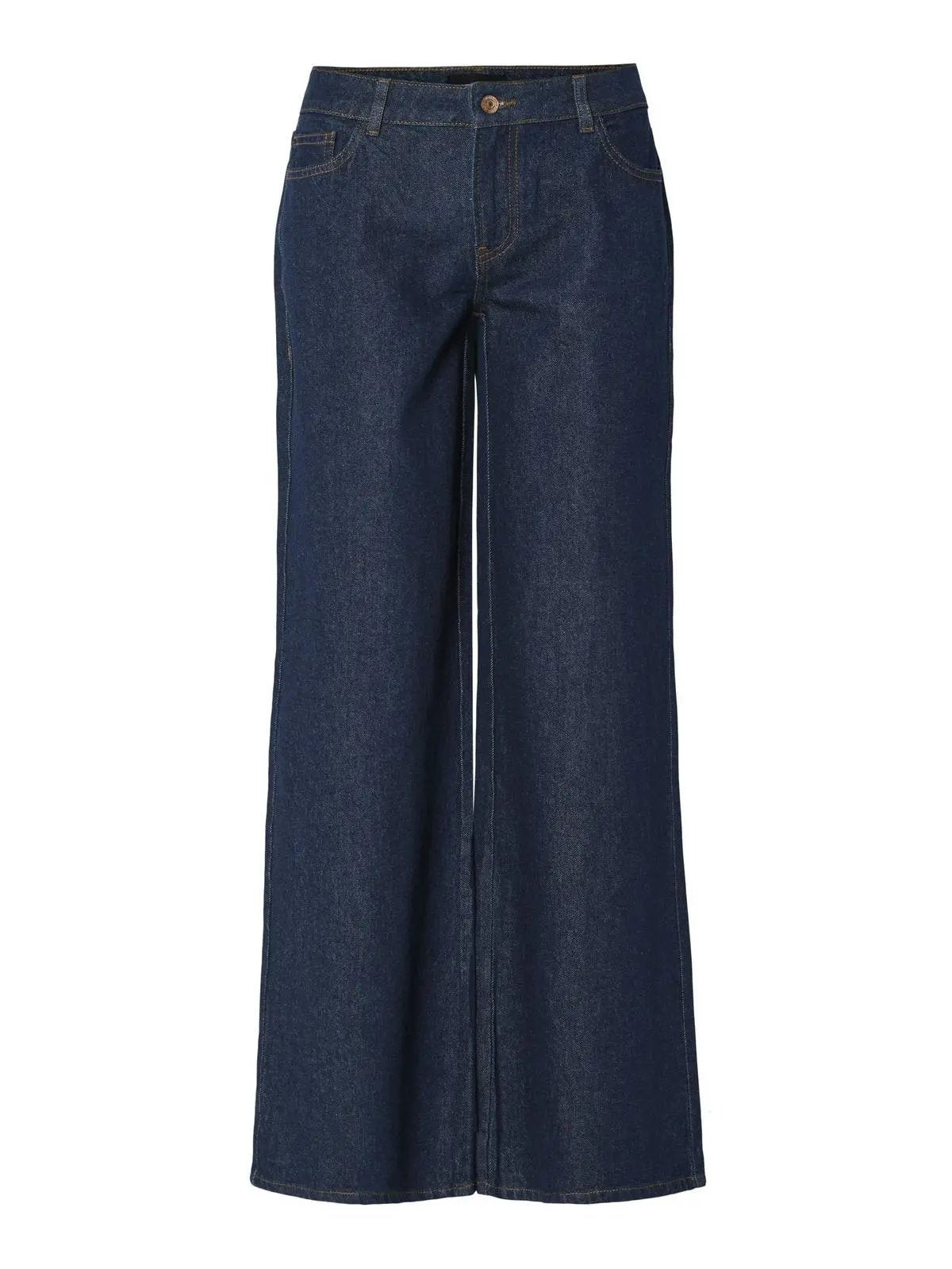 17153794 PCSELMA LW WIDE JEANS RINSE NOOS DENIM SCURO PIECES