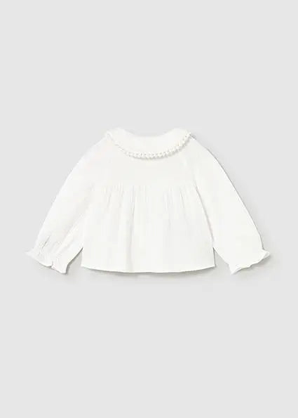 2114 BLUSA CHIFFON PLUMETI PANNA MAYORAL