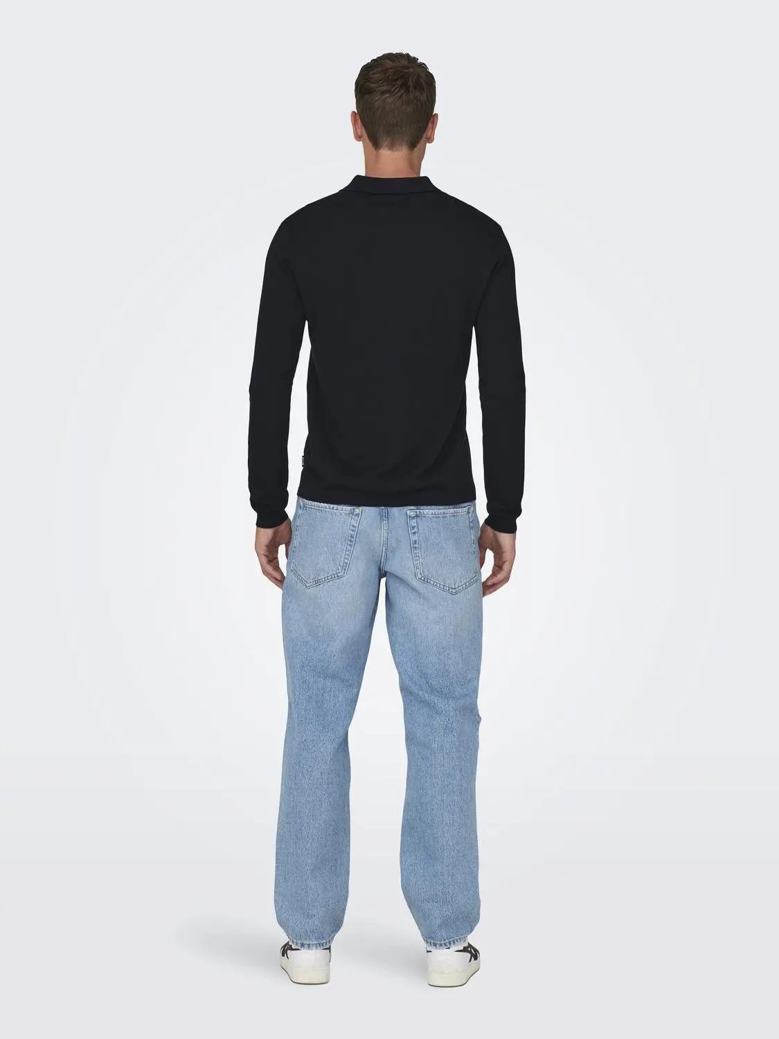 22021184 ONSWYLER LIFE REG 14 LS POLO KNIT BLU SCURO ONLY&SONS