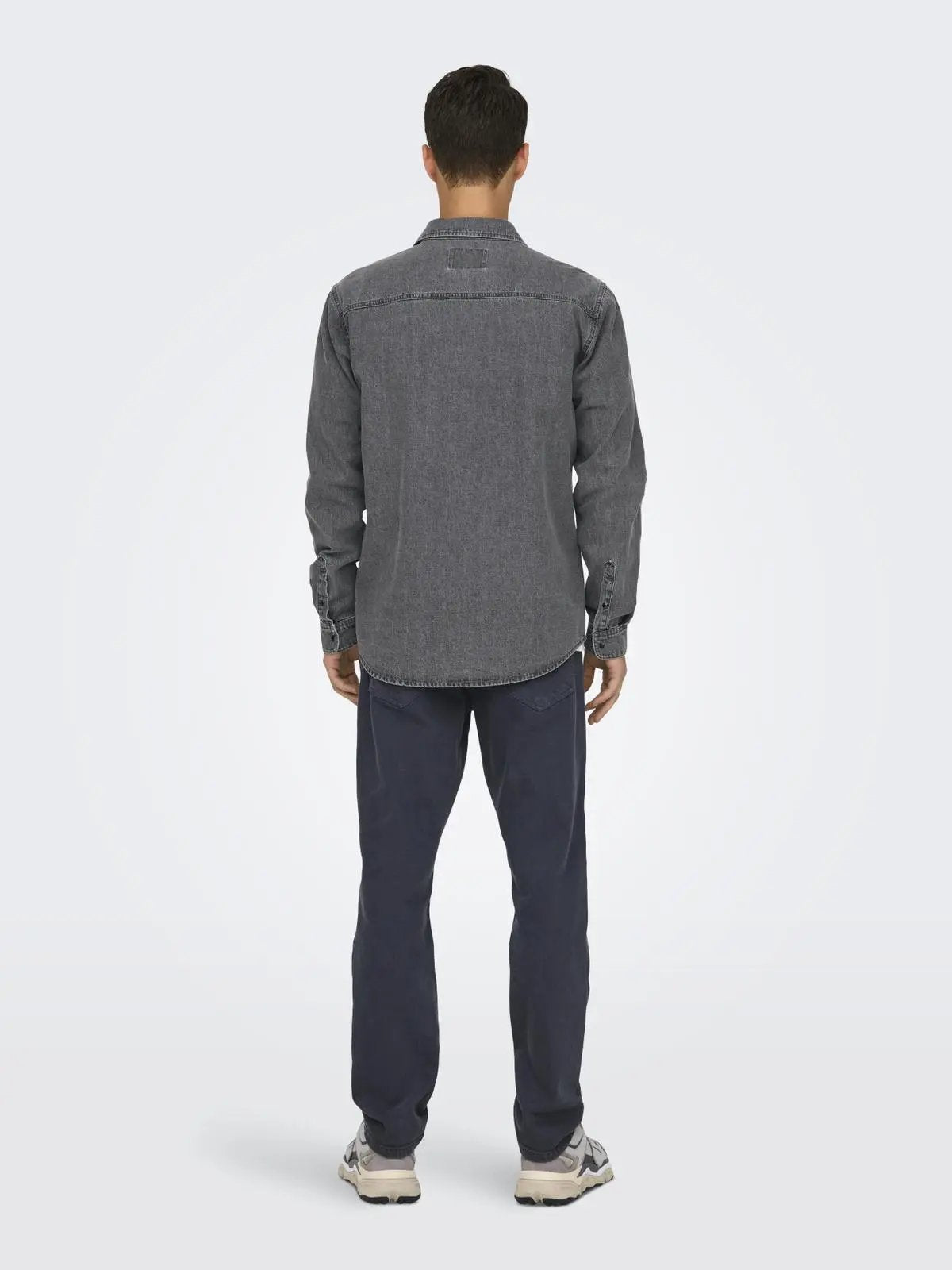 22023247 ONSBANE 3247 DNM SHIRT GRIGIO ONLY&SONS