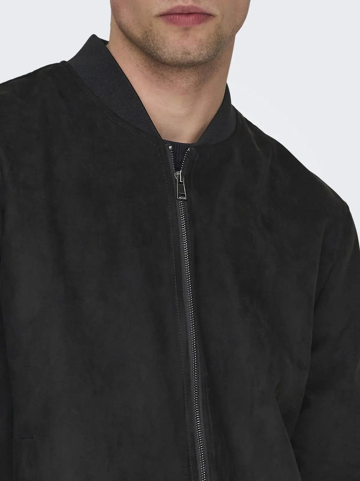 22027463 ONSLUCAS FAKE SUEDE BOMBER NERO ONLY&SONS