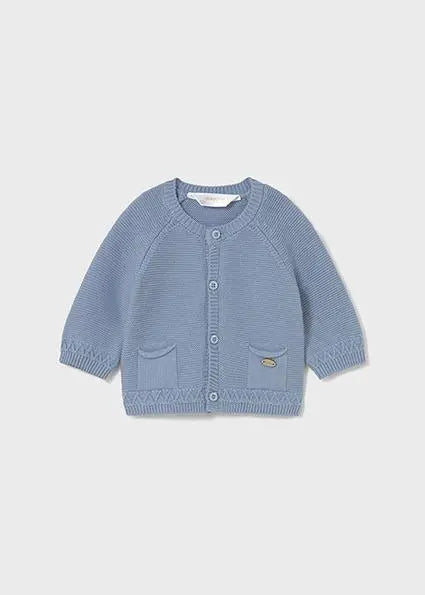 2337 CARDIGAN GIROCOLLO TRICOT BLU MAYORAL