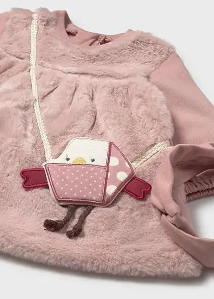 2823 VESTITO COMBINATO PELO ROSA ANTICO MAYORAL