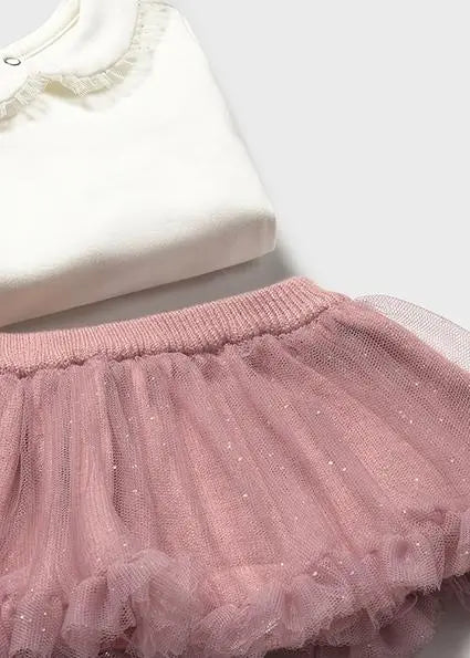 2830 COMPL.GIACCA GONNA 3 PEZZI ROSA QUARZO MAYORAL