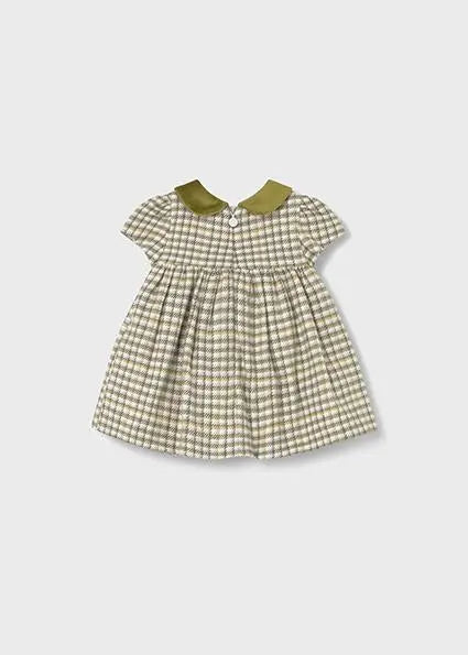 2831 VESTITO QUADRI VERDE OLIVA MAYORAL