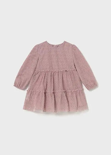 2907 VESTITO TULLE FIOCCO ROSA QUARZO MAYORAL