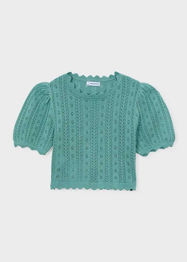 3003 MAGLIETTA M/C TRICOT MENTA MAYORAL