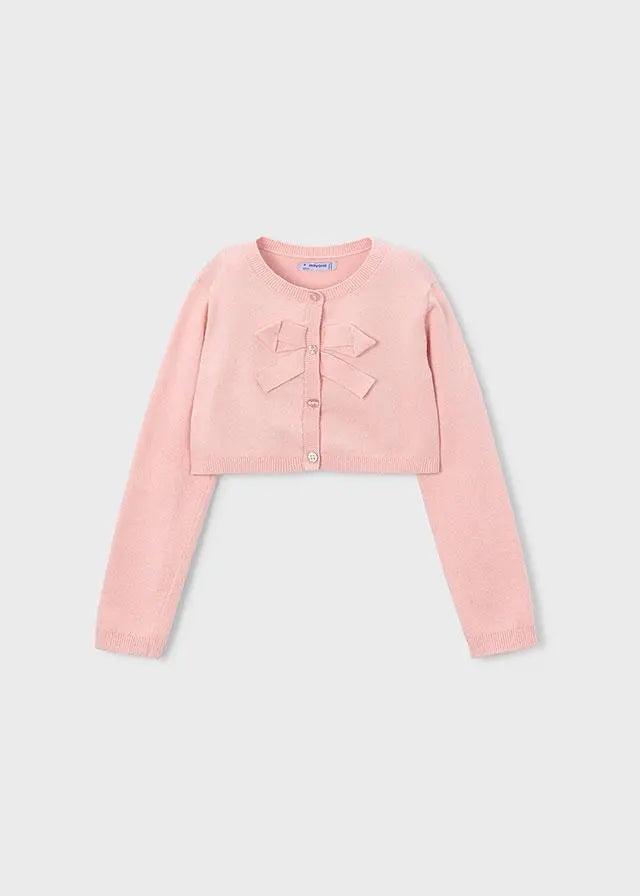 321 CARDIGAN TRICOT BASICO GIROCOLLO ROSA MAYORAL