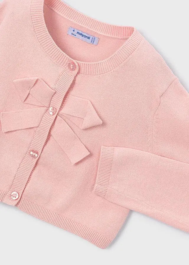 321 CARDIGAN TRICOT BASICO GIROCOLLO ROSA MAYORAL
