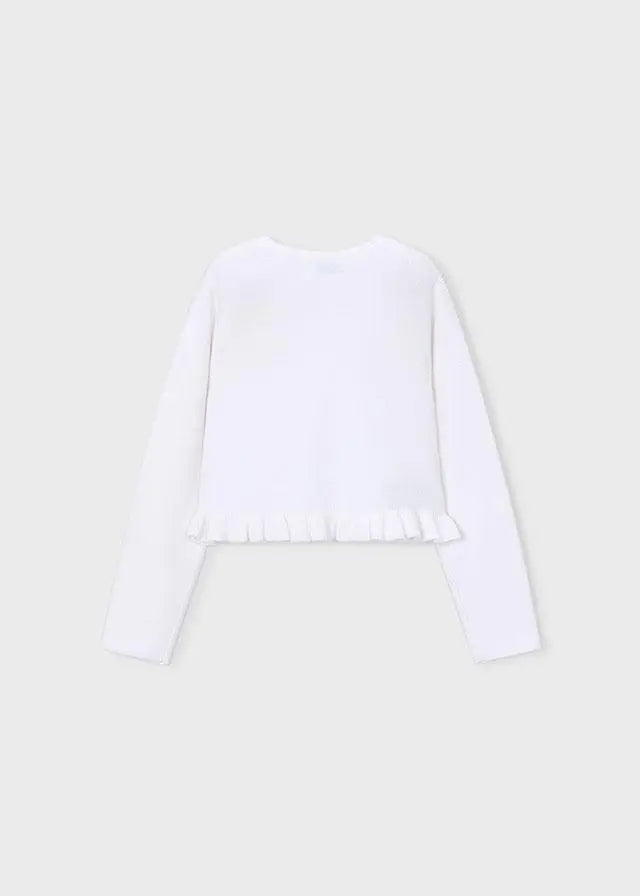 3383 COPRISPALLA MAGLIA STRUTTURATO BIANCO MAYORAL