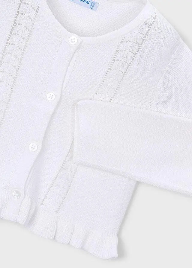 3383 COPRISPALLA MAGLIA STRUTTURATO BIANCO MAYORAL