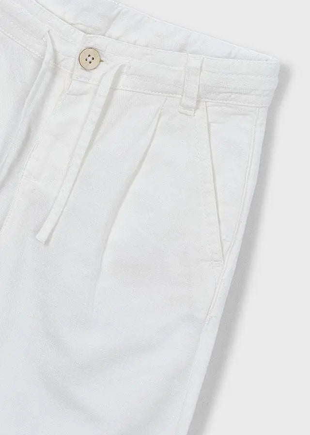 3576 PANTALONE LINO RELAXED PANNA MAYORAL