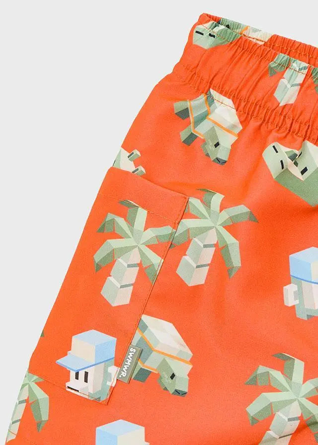 3612 COSTUME BERMUDA STAMPATO ARANCIA MAYORAL
