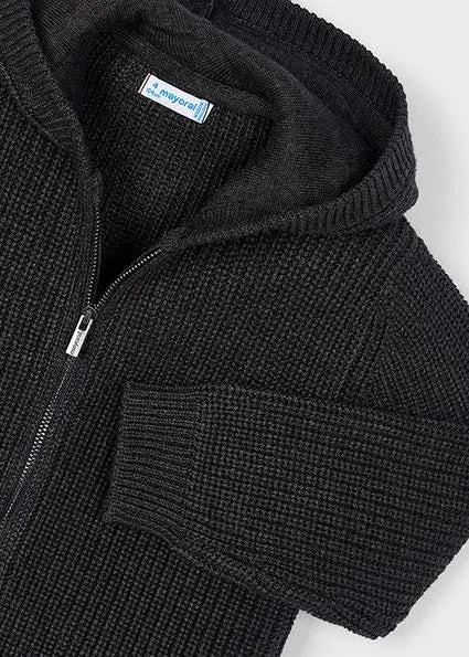 4386 FELPA TRICOT CON CAPPUCCIO GRIGIO SCURO MAYORAL