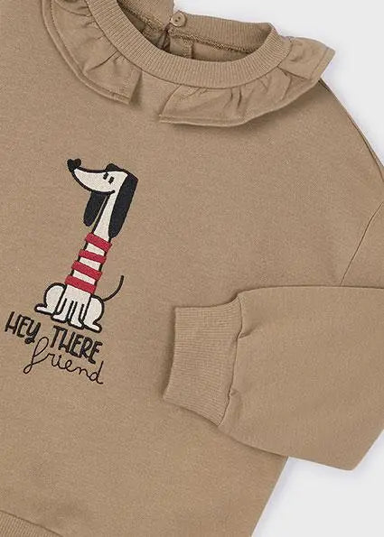 4430 FELPA COLLO VOLANT CAMMELLO MAYORAL