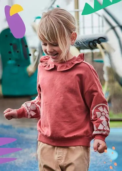 4430 FELPA COLLO VOLANT TERRACOTTA MAYORAL