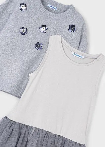 4918 VESTITO COMBINATO GRIGIO MAYORAL