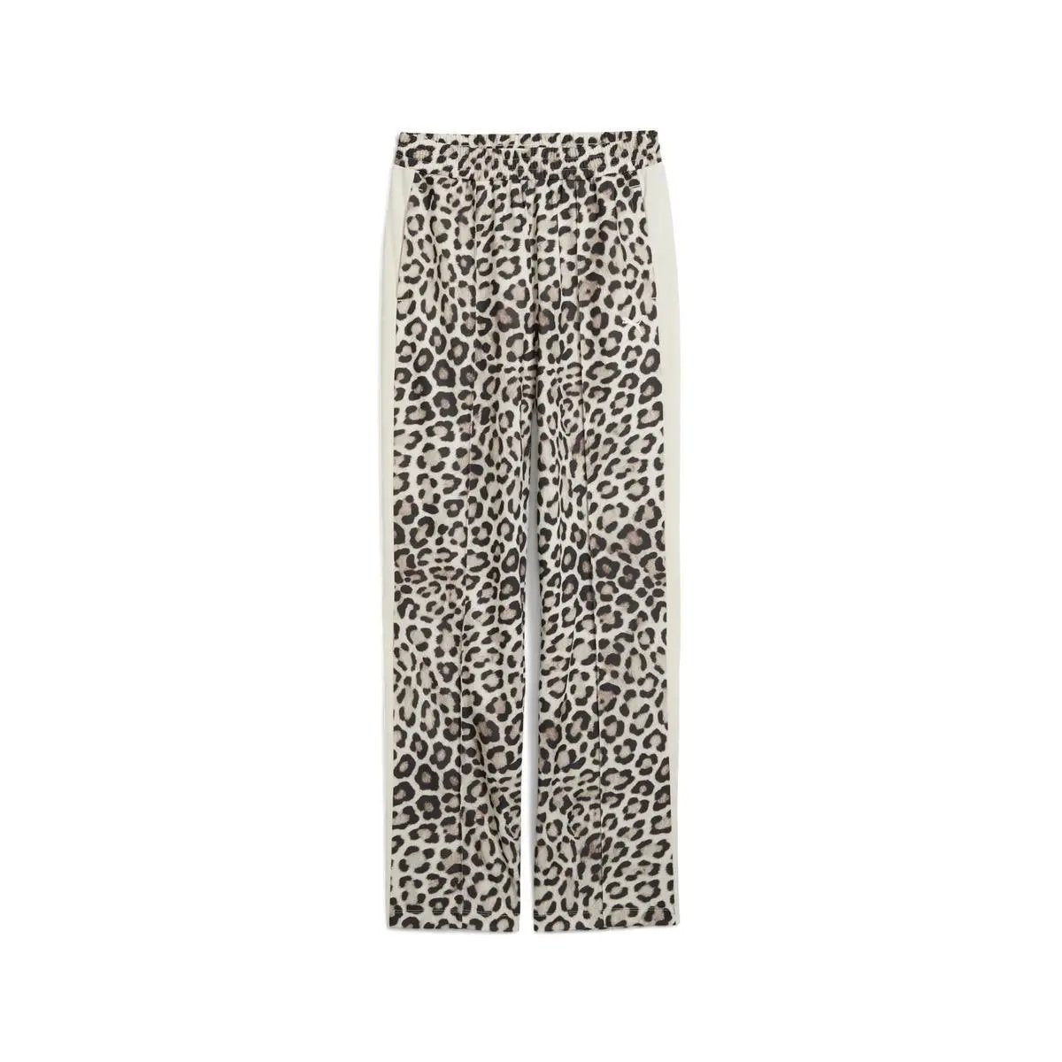 632343 T7 AOP STRAIGHT PANTS BEGE LEOPARD PUMA