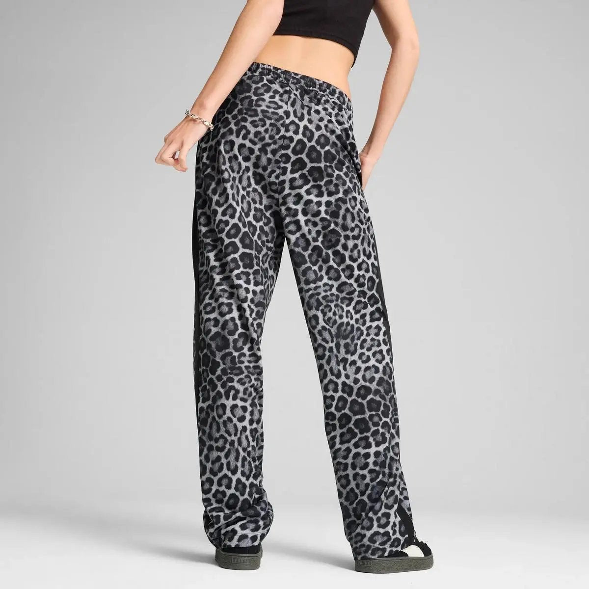 632343 T7 AOP STRAIGHT PANTS NERO LEOPARD PUMA