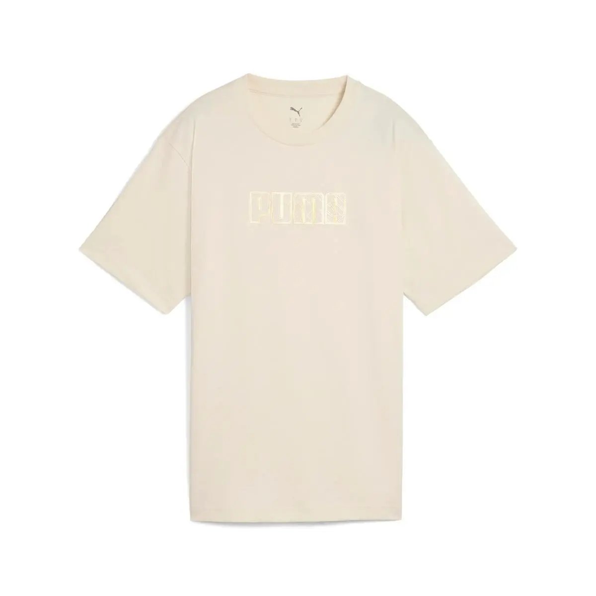 634459 MAXIMAL METALLIC RELAXED TEE BEIGE PUMA