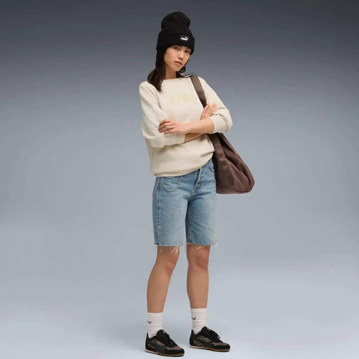 634462 MAXIMAL METALLIC CREW BEIGE PUMA