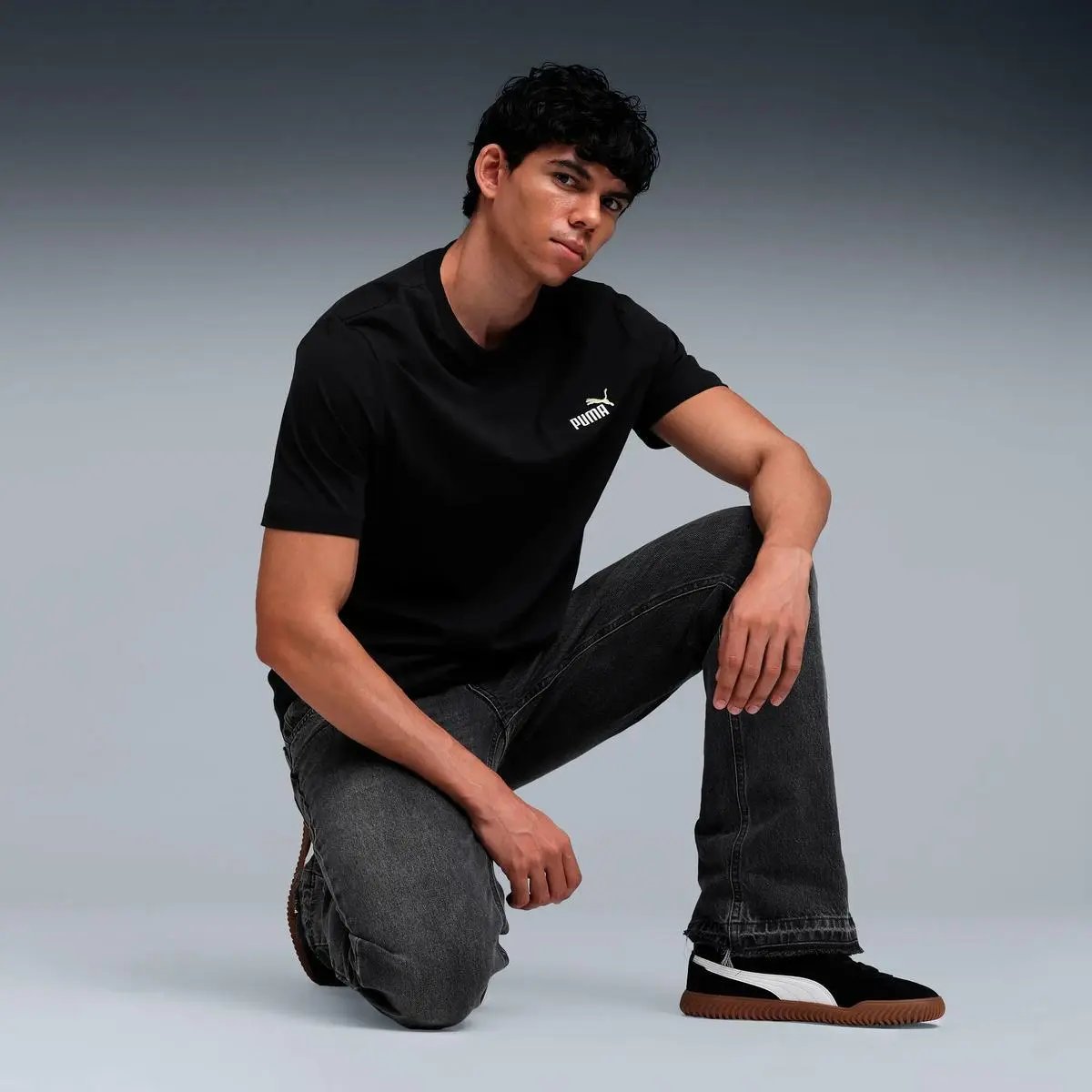 684717 ESS 2 COLOR SMALL LOGO TEE NERO PUMA