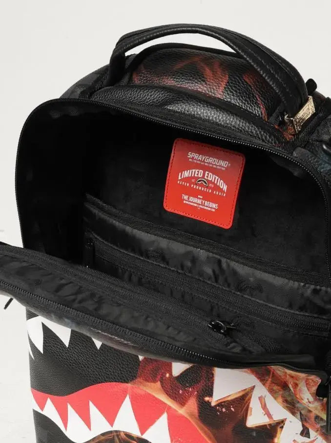 910B6358NSZ SHARKS CHECK NERO SPRAYGROUND