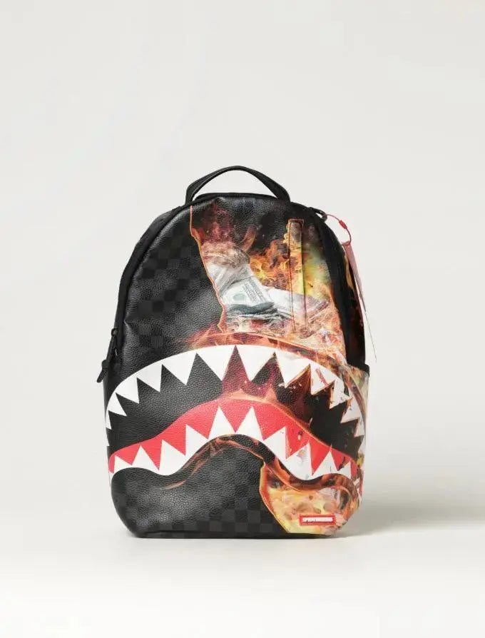 910B6358NSZ SHARKS CHECK NERO SPRAYGROUND