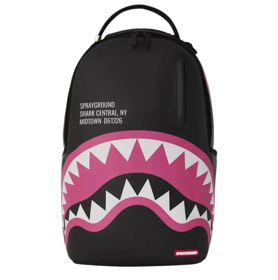 910B6362NSZ CENTRAL SOLID GREY SHARK MOUTH NERO SPRAYGROUND