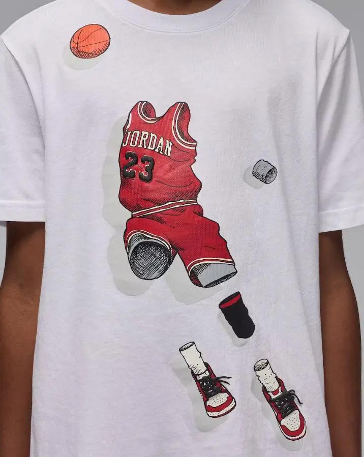 95F159 JDB GHOST MAN SS TEE BIANCO NIKE