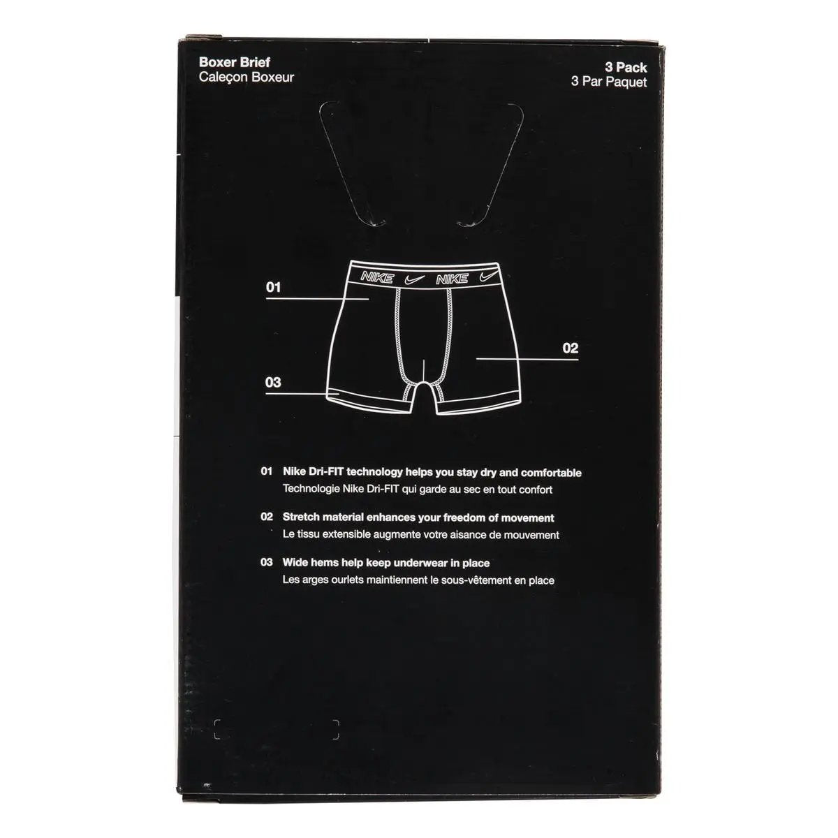 9N1185 NHB 3PK HIP BRIEF NERO NIKE