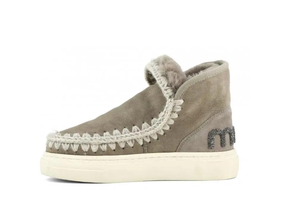 FW411001A ESKIMO SNEAKERS GLITTER LOGO ELEPHANT GREY MOU