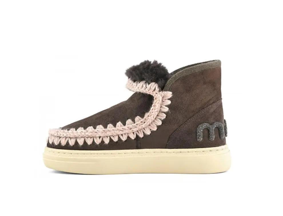 FW411001A ESKIMO SNEAKERS GLITTER LOGO MOCHA MOU