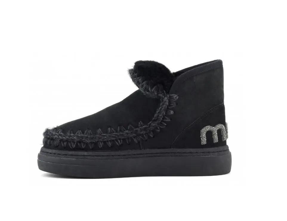 FW411001A ESKIMO SNEAKERS GLITTER LOGO NERO MOU
