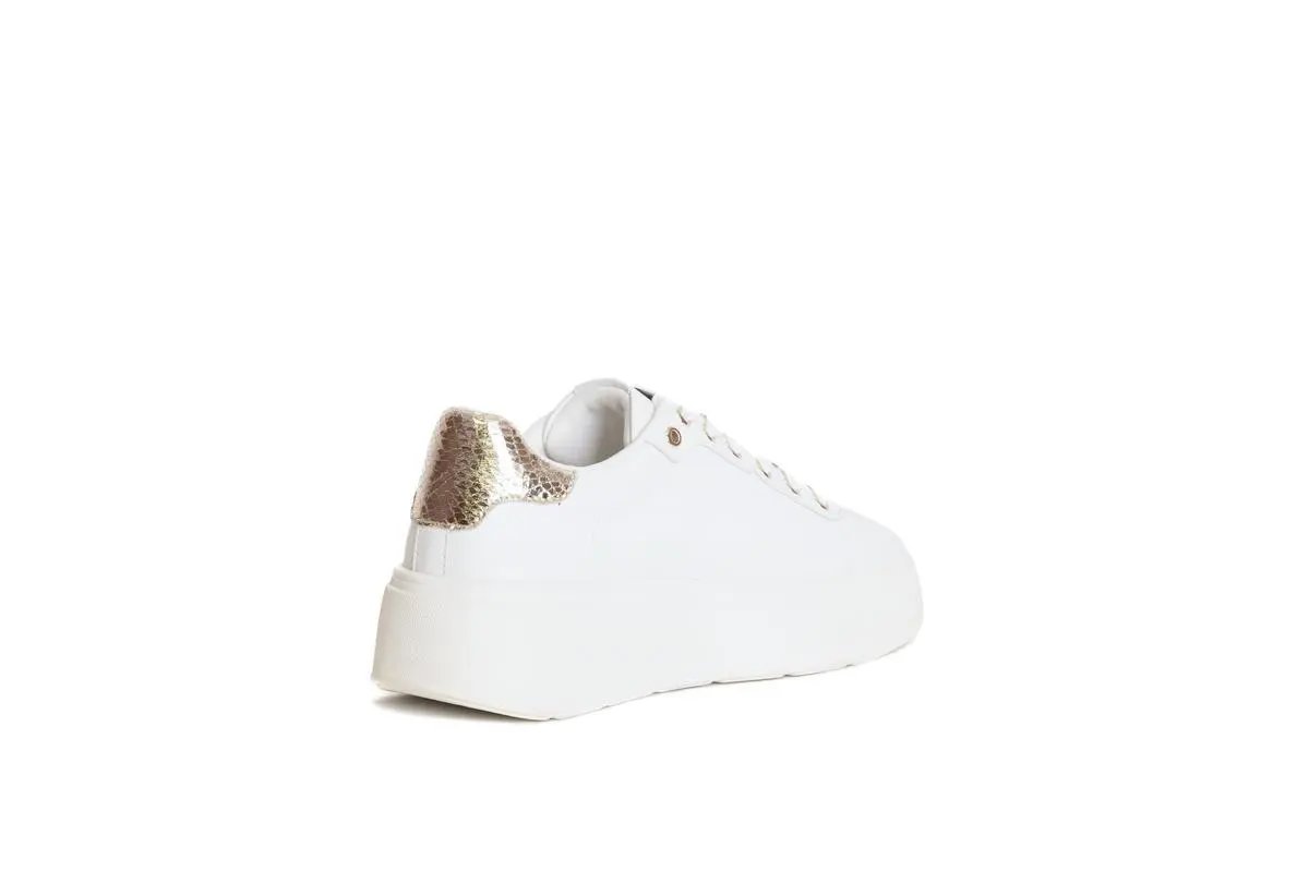 GB916 SNEAKERS PALATFORM CON DETTAGLIO GIOIELLO BIANCO GOLD&GOLD