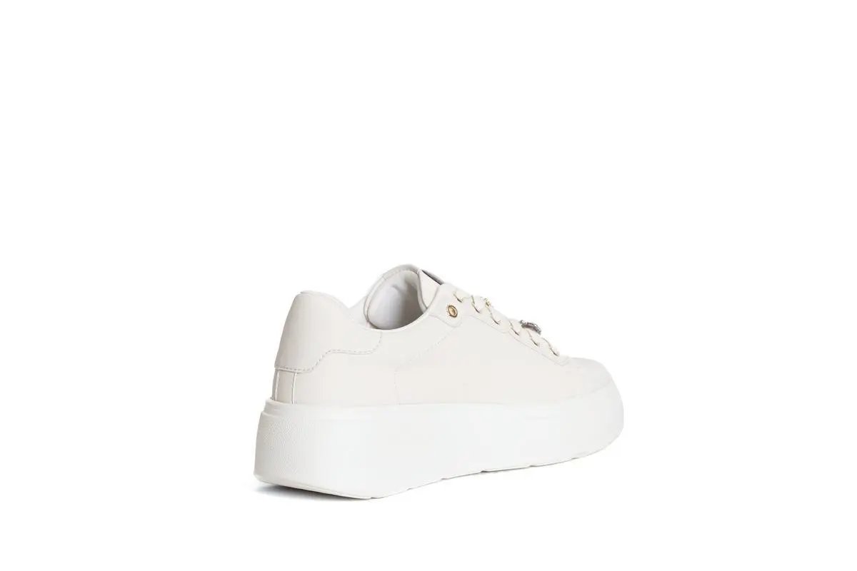 GB916 SNEAKERS PALATFORM CON DETTAGLIO GIOIELLO PANNA GOLD&GOLD