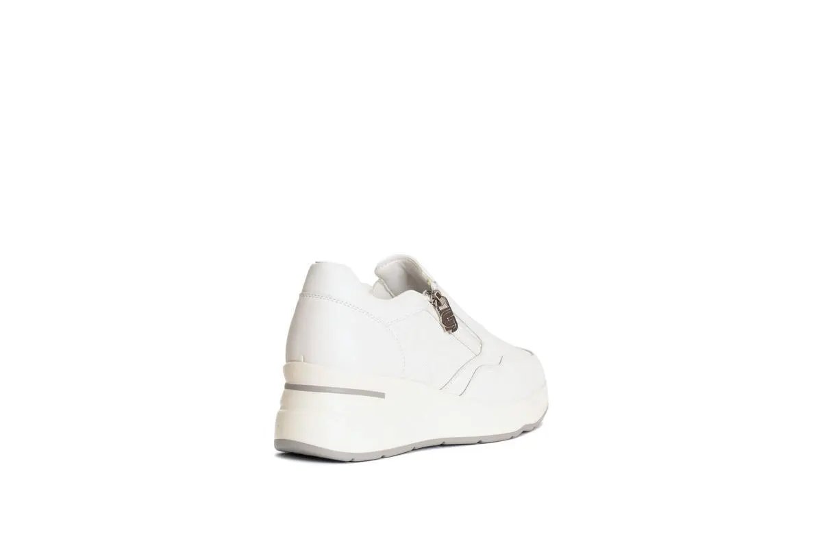 GB926 SNEAKERS SLIP-ON CON ZIP LATERALI BIANCO GOLD&GOLD