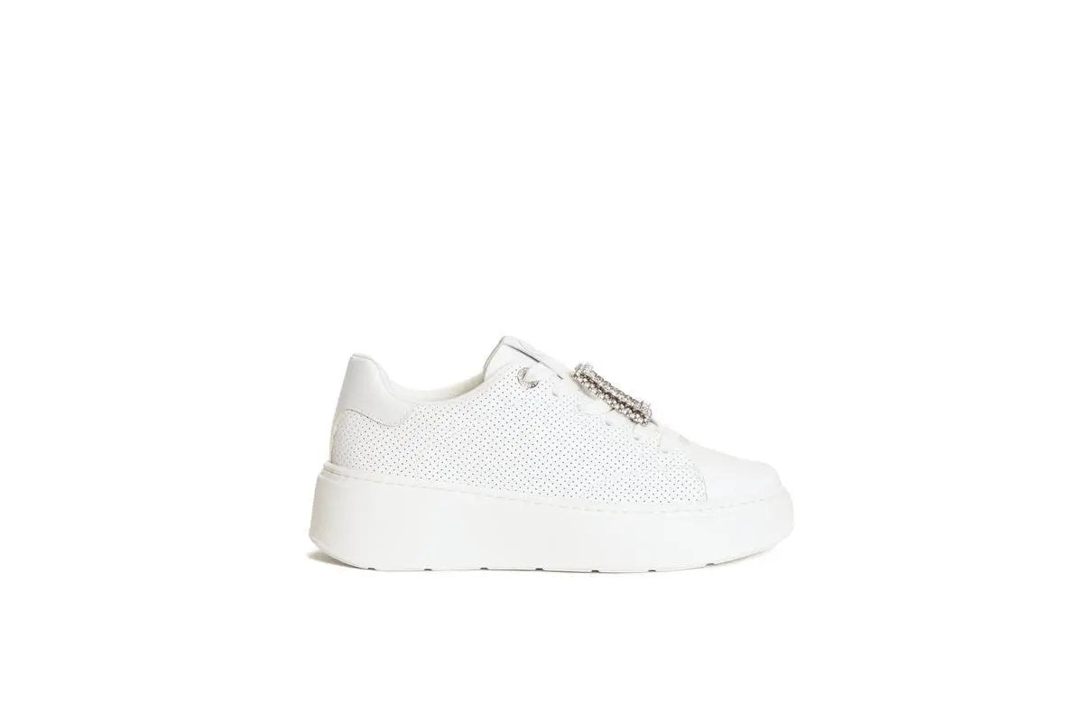 GB932 SNEAKERS CON ACCESSORIO BIANCO GOLD&GOLD