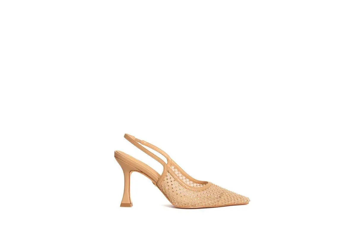 GD200 SLINGBACK CON STRASS ORO GOLD&GOLD