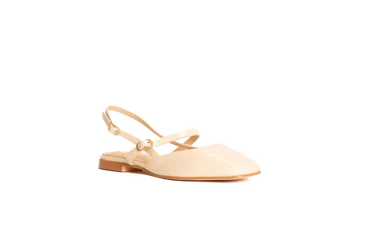 GD223 BALLERINA SLINGBACK BIANCO GOLD&GOLD