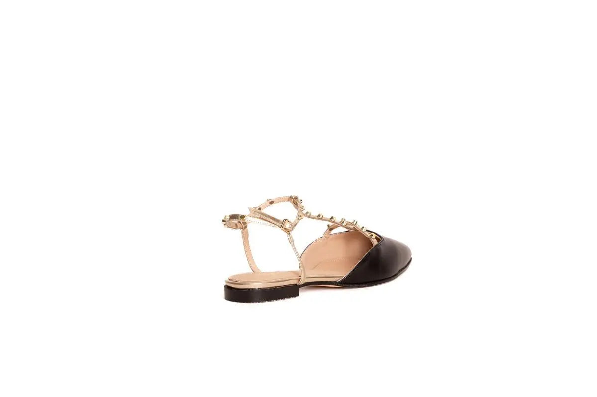 GD245 BALLERINA CON BORCHIE AL CINTURINO NERO GOLD&GOLD
