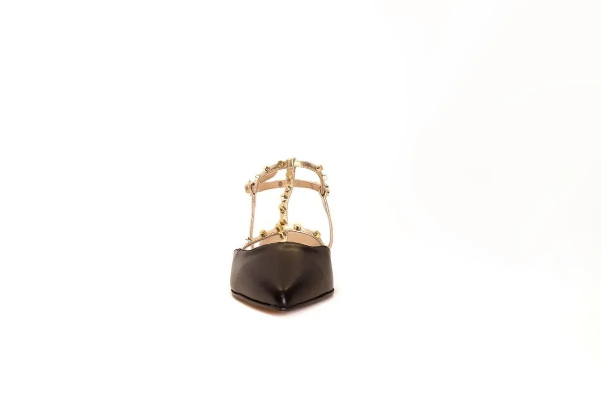 GD245 BALLERINA CON BORCHIE AL CINTURINO NERO GOLD&GOLD