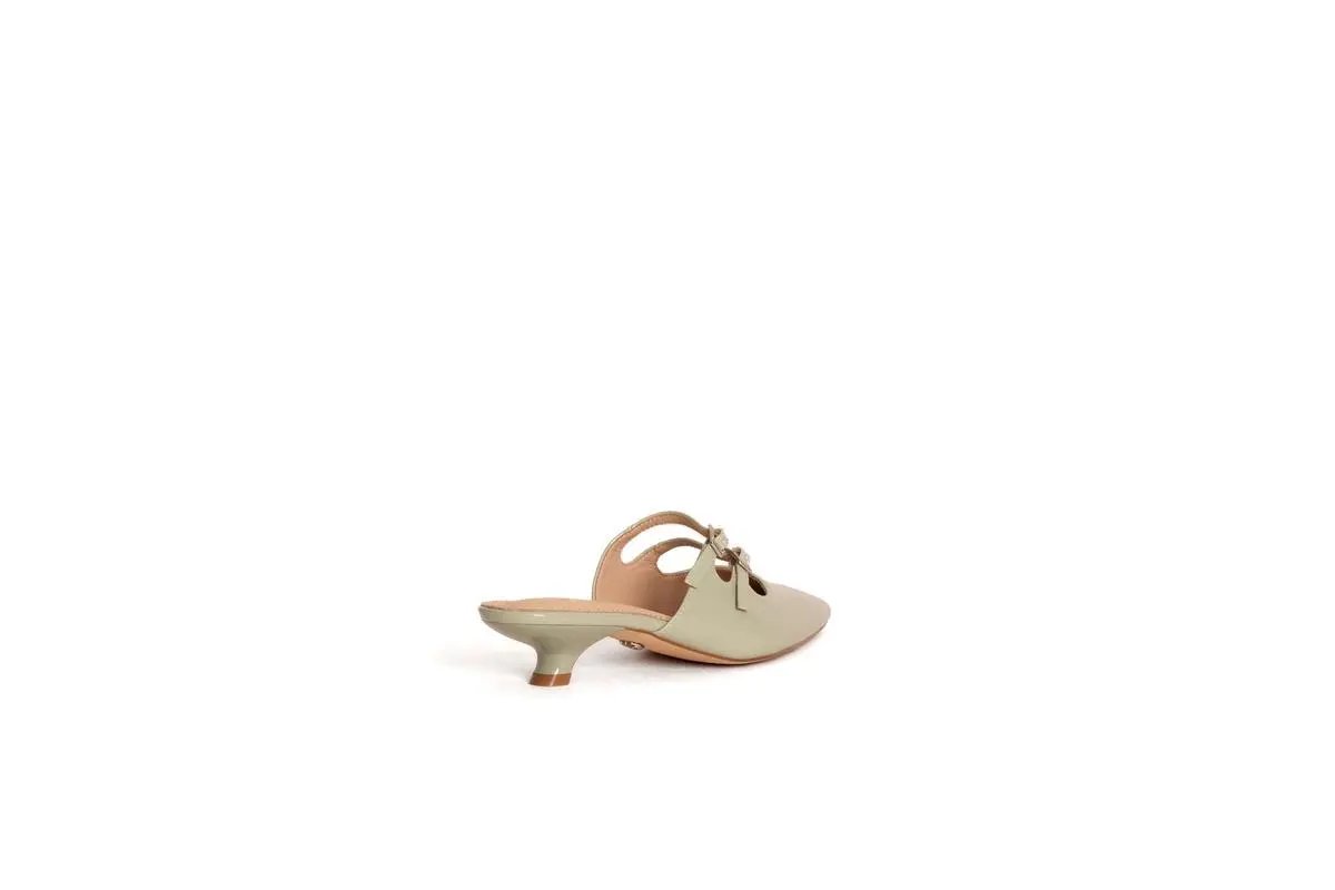 GO20 SABOT CON DOPPIO CINTURINO VERDE GOLD&GOLD