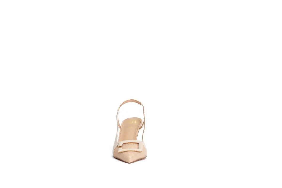 GP731 SLINGBACK CON ACCESSORIO BIANCO GOLD&GOLD