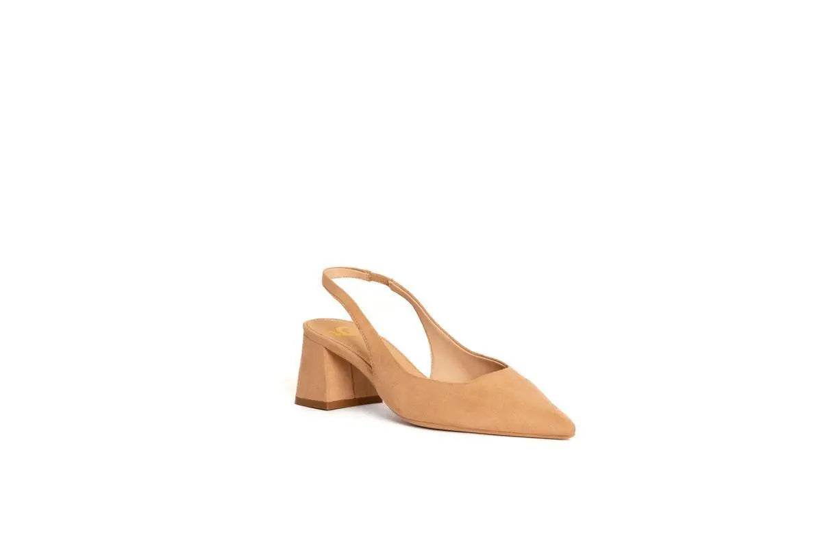 GU280 SLINGBACK CAMEL GOLD&GOLD
